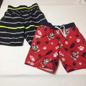 Boys lot. 5pcs. 3 shirts, 2 swim.